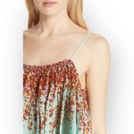 Free People L2146 Turquoise Instant Crush Printed Top Women's Size Large NEW Photo 9