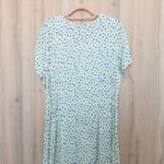 VTG JG Hook Women Maxi Dress Size XL Cream Blue Floral Cottage Boho Romantic 90s White Photo 5