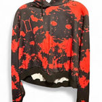 SheIn  Curve Red and Black Splatter Hoodie Photo 0