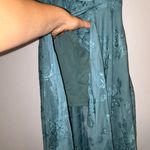 Leith  Womens Sleevless Ruffle Neck
Floral Wrap Midi Dress Teal
Small Photo 5