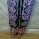 Just Love Sleeveless Halter Dress   Purple Paisley Matte Jersey  Dress Size 1X Photo 14