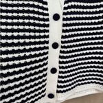 Joie  Navy and White Striped Button Knit Vest Top Sleeveless Size XL Photo 4