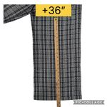 Chelsea28  V-Neck Sleeveless Navy Dark Blue Gray Checkered Jumpsuit Tie Size 12P Photo 11