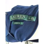 LRL Lauren Ralph Lauren Navy blue polyester/spandex dress Draped Sz 8 Photo 5