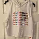 Wildfox Badass Babes Club Crop White Tank Top Hoodie Size Small Photo 1