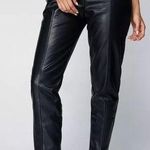 Nasty Gal NWT  Vegan Split Front Faux Leather Pants Sz 4 Photo 0