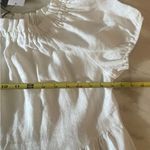 Saks 5th Avenue Saks Fifth Avenue White Linen Puff Sleeve Tiered Midi Dress XL NWT Photo 6