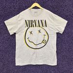 Nirvana Nevermind Tour Dead Smiley Art Grunge Band T-Shirt L Photo 0