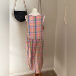 1970s Vintage Mandy Malone Plaid Sleeveless Maxi Dress Pink Size M Photo 2