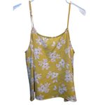Lush Clothing Lush Boho Chic Mustard Yellow Floral Knot Front Cami Tank Top Women's Size L Photo 2