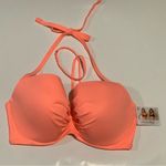 Smart Sexy Neon Coral Bikini Top Sz 36 DDD NWT Orange Photo 1