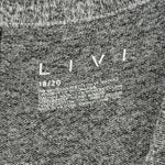Livi Dress Womens 18 20 Gray Jersey‎ Knit Everyday Neutral Minimalist Casual Black Photo 4