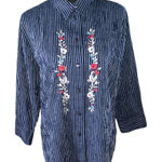 Allison Daley Vintage  Embroidered Button Down Shirt Photo 0
