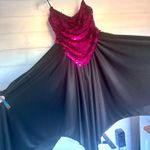 New Leaf Black & Hot Pink sequins sleeveless midi maxi formal dress Photo 2