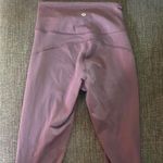 Lululemon 3/4 length maroon Purple leggings Photo 1