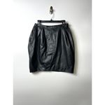 Vera Wang black leather skirt women’s size 38 Photo 1