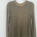J. Jill Long Sleeve Striped Dress Size‎ Small Olive Green Black Ribbed Photo 1