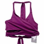 Athleta NWT  Bra Cup Wrap Halter Bikini Top in Velvet Plum Purple Size 34 B/C NEW Photo 4
