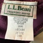 Vintage L.L. Bean Velour Tracksuit M Burgundy Mock Neck Sweater Pants Set USA Red Size M Photo 9
