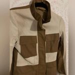 Theory sale! EUC Women's  Lamb Leather Belted Trench Coat Jacket Size small White Photo 3