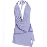 I am gia NWT I.AM.GIA Rumi Light Purple Halter Mini Dress Size Large Photo 1