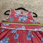 1.4.3. Story by Line Up  CORAL AND BLUE SLEEVELESS FLORAL TOP WITH CROCHET TRIM Sz M Photo 6