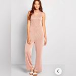 Modcloth  For the Bliss of It Jumpsuit Rust Red Cream Jumpsuit Sleeveless M NWT Photo 1