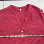 Anthropologie MOTE XXL Blouse Top Popover Long Sleeve Hot Pink Gauzy Women’s Photo 5