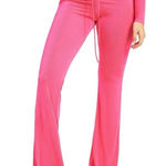 Good American Shimmer Cover-Up Pants Hot Pink High Waist Swim Size Large NWT Photo 0