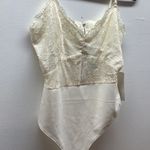 Orange Kiss  Size Large Lace Satin Bodysuit in Cream. New With Tags. Photo 2
