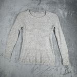 Athleta Sweater Womens Small Gray Donegal Cashmere Lodge Neutral Minimalist Cozy Photo 1