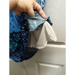 Chico's Size Small (0) Blue & White Lined Swirl Abstract Boat Neck Shift Dress Photo 5