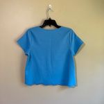 Everly  medium short sleeve blue top Photo 3