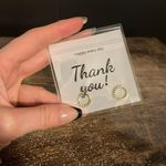None Small gold hoops with pearl details new in packaging Photo 1