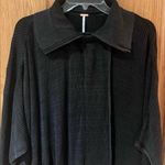 Free People ‘Suzie’ Oversized Poncho Jacket Cape in Washed Black Size XS/Small Photo 4
