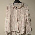 Universal Threads Universal Thread Rainbow Striped Linen Shirt | Size: XL Photo 0