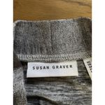 Susan Graver  Women Open Front Size‎ XS Lightweight Cardigan Silver Metallic City Photo 2