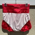 Free People FP Movement | NWOT Embroidered Crochet High Waist Red Shorts Photo 9