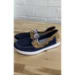 CloudSteppers Clarks Tan Blue Women's Comfort Boot Loafer Shoes Brown Size 8.5 Photo 1