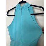 70s Vintage Custom Aqua Maxi Dress Wedding Sz Medium Blue Photo 7