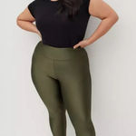 Torrid  Faja Style Leggings 4X Army Green Ruched Rear Athletic Workout Gym Photo 0