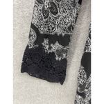 Nectar Clothing  Women's Romper Black Shorts Small Long Sleeve Sheer Surplice Photo 2