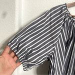 Old Navy Womens Shirt Blouse Blue White Stripe
Short Sleeve Crochet Hem Size XXL Black Photo 4