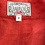 Anthropologie Baraschi Red Linen Eyelet Skirt Photo 4