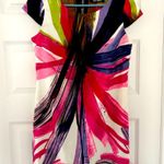 Ellen Tracy Dress White Pink Purple Size 6 Photo 0