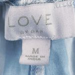 Gap LOVE Blue White Stripe Drawstring Waist Tassels Lounge Sweat Shorts Size M Photo 2