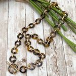 Kate Spade  Out Of Her Shell Pink Rhinestone Tortoise Shell Toggle Long Necklace Photo 0