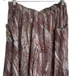 Democracy Women Pants 4 Wide Leg Brown Rayon Abstract Whimsigoth Earthy Resort Photo 10