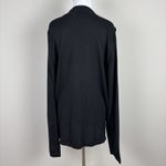 Wintersilks Sweater Womens XL Black Mock Neck Long Sleeve Silk Cotton Minimalist Photo 5