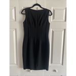 Maggy London Maggy‎ London Women's 4 Black Sheath Dress Ruffle Cocktail Event Formal Career Photo 3